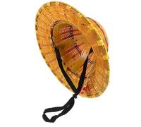 PACKOVE Chapeau de Soleil en Bambou Tressé Large Visière, Ventilation Supérieure, Protection UV pour Chantier et Randonnée, Chapeau Pare-Soleil Léger et Respirant pour Homme, Couvre-Cou