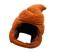PACKOVE Chapeau Parodique Marron en Peluche Courte Pp Coton pour Fête et Costume, Facile à Porter et Ne Tombe Pas, Couvre-chef Amusant pour Adultes et Garçon et Filles