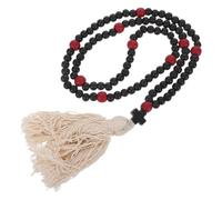 PACKOVE Chapelet de Prière Orthodoxe Chrétien Nœuds Stables 110 Perles en Bois et Pendentif Croix, pour Voyage et Culte à L'église