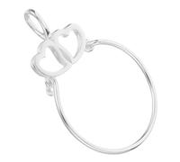 PACKOVE Charm Holder Collier Charme Double Cœur Pendentif Polyvalent Élégant pour Femmes et Filles pour Occasions et Formelles