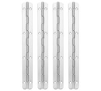 PACKOVE Charnières Longues en Acier Inoxydable 4pcs pour Armoires et Bagages, Durabilité et Protection avec Trous Pré-percés, Quincaillerie pour Armoires et Boîtes à Outils