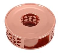 PACKOVE Chauffe-théière en Acier Inoxydable Élégant avec Support Bougie, Réchaud à Thé Multifonction Rapide pour Maison et Bureau