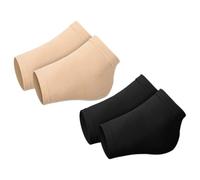 PACKOVE Chaussettes Hydratantes en Coton et Silicone Complète Pression Lot de 2 Paires Couleur Aléatoire pour Talons Fissurés pour Usage Quotidien et Sportif
