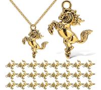 PACKOVE Cheval en Alliage de Zinc Doré Amulette Élégant 60 Breloques Pendentifs pour Fabrication de Bijoux Diy Mascotte Zodiacale 2026 pour Collier Nouvel An Chinois