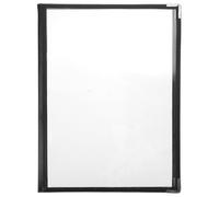 PACKOVE Classeur à Feuilles Mobiles Transparent en Pvc, 2 Pages 4 Faces, Couverture de Menu Étanche pour Restaurant, Protège Cahier Transparent Professionnel, Liant Menu Solide et