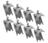 PACKOVE Clayette Frigo Clips en Acier Inoxydable Argenté, Support Fonctionnel pour Réfrigérateur Flexibilité, Pack de 8 Pièces pour Étagère la Cuisine Frigo