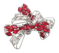 PACKOVE Clips à Chaussures Nœud en Cristal Rouge 1 Paire Breloques Décoratives en Verre pour Sandales et Chaussures Plates Accessoires Élégants pour Mariage et Fête