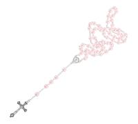 PACKOVE Collier De Chapelet Perles De Luxe Avec Croix Catholique Accessoire Religieux Élégant Pour Femmes Pour Prières Occasions Spéciales