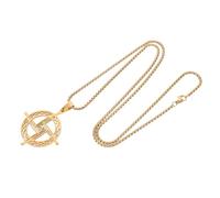 PACKOVE Collier Pendentif Croix Sainte Brigitte Unisexe en Métal Doré Bijou Religieux Catholique pour Homme et Femme Accessoire Spirituel de Prière Présent Traditionnel Irlandais