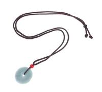PACKOVE Collier Pendentif Jade Naturel Sculpté Floral Design Traditionnel Feng Shui Accessoire de Protection pour Femmes Cadeau Anniversaire Élégant