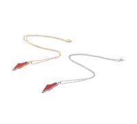 PACKOVE Collier Ras-du-cou Fruits Pendentif Carte de Palestine, Acier Inoxydable, Bijou Unisexe Adapté aux Fêtes Estivales et Usage Quotidien