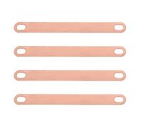 PACKOVE Connecteurs Batterie Lithium en Cuivre Rouge 4pcs, Bandes D'assemblage Robustes 100mm Entraxe, Amélioration Conductivité pour Réparation Pack Batterie Industrielle