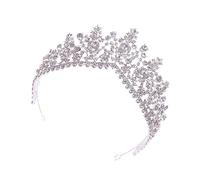 PACKOVE couronne baroque couronne de style baroque diadème strass pour mariage couronnes de mariage en strass couronne de mariée accessoires de cheveux de la couronne alliage blanche