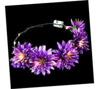 PACKOVE Couronne De Fleurs Led Lumineuse Bandeau Créatif Pour Fêtes Carnaval Et Événements Accessoires De Coiffure Colorés Pour Adultes
