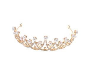 PACKOVE Couronne de mariage de la princesse casque Headswear de mariage Accessoires de cheveux en cristal diadème princesse Golden