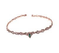 PACKOVE Couronne Médiévale Adulte Rétro En Alliage Pierres Précieuses Serties à La Main Réglable Pour Mariée Cérémonie Fête Vintage Baroque Ajustable Taille Unique