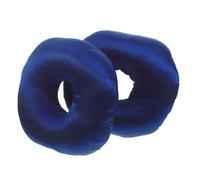 PACKOVE Coussin de Récupération pour Piercing D'oreille en Satin Bleu Marine, Forme Donut, Rembourrage Coton Pp, 2 Pièces, Soutien pour Dormeurs Latéraux