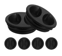 PACKOVE Couvercles pour Base de Parasol en Plastique Noir, Lot de 6 Set de Set de Pièces, Adaptés aux Bases de Parasol de Terrasse, Offrant une Ambiance Estivale Protection Solide
