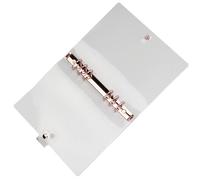 PACKOVE Couverture d'Album à Feuilles Mobiles Transparente en PVC Reliure à Anneaux pour Carnet Notes Portable et Utilisateurs Scolaires