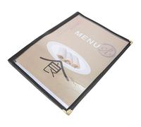 PACKOVE Couverture Transparente en Pvc pour Classeur à Feuilles Mobiles, 6 Pages 12 Faces, Protège-menu Imperméable et Antidérapant, Dossier pour Restaurant et Catalogue Style Aléatoire