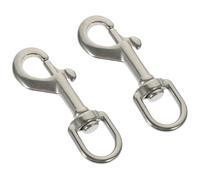 PACKOVE Crochet Inoxydable Pivotant 2 Pièces 87 MM Mousqueton à Ressort pour Usage Intensif en Plongée et Accessoires pour Animaux