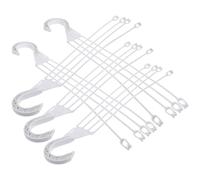 PACKOVE Crochets pour jardinières en plastique, 5 pièces, blanc, pour panier et pot de fleurs suspendus, charge stable, pour salon et étagères