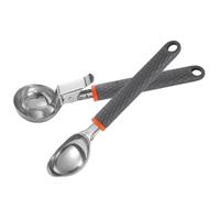 PACKOVE Cuillère à Glace Professionnelle en Acier Inoxydable 2pcs Billes de Melon et Boules de Fruit, Outil Cuisine pour Camping et Boutiques de Dessert