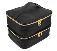 PACKOVE De Rangement pour Vernis à Ongles Organisateur De Vernis à Ongles Étui De Transport pour Vernis à Ongles Laque Clou Organisateur De Nylon Black