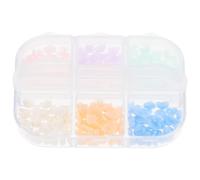 PACKOVE Décorations pour Ongles Cœur Changeant de Couleur Boîte de 6 Compartiments en Résine Décor de Manucure Pratique pour Salon ou Usage Personnel