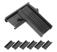 PACKOVE D'étiquettes en Plastique Noir Porte-étiquettes Pvc Réutilisables 12 Clips pour Gestion D'inventaire et Organisation pour Étagères Métalliques en Bibliothèque