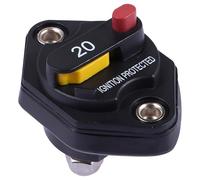 PACKOVE Disjoncteur Automatique 20a pour Voiture en Pvc Noir, Protecteur de Surintensités, Coupe Circuit Moto Compact et Fiable pour Batterie