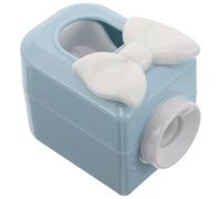 PACKOVE Distributeur de Dentifrice Mural en Plastique Blanc Motif Noeud, Presse-tube sans Perçage, Support Ventouse pour Salle de Bain Garçon et Filles, Porte-dentifrice Organisé et