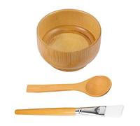 PACKOVE Ensemble 3 Pièces De Mélange En Naturel Mini Compact Brosses Pour Masques Faciaux Diy Soin Du Visage à Domicile