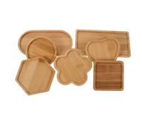 PACKOVE Ensemble 7 Pièces de sous-Verres en Bois Vierges pour Mosaïque Supports Décoratifs pour Créations Artistiques DIY et Usage Quotidien