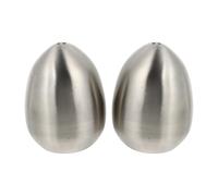 PACKOVE Ensemble Argenté, Forme Œuf, Facile à Nettoyer 2 Pièces Distributeurs D'assaisonnement en Acier Inoxydable Multi-usage pour Poivre et Farine Cuisine