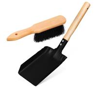 PACKOVE Ensemble Balai Et Pelle À Poussière, Pelle Et Brosse De Cheminée, Poils Doux, Poignée En Bois Antidérapante, 1 Set, Pour Foyer Et Plantes En Pot, 11.02 X 3.15 X 1.89 in