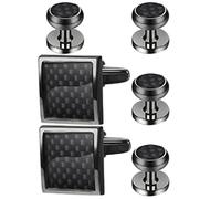 PACKOVE Ensemble Boutons de et Boutons de 6 Pièces en Cuivre Noir, Design Élégant, Confort Assuré pour Chemise Homme pour Costume Formel et Soirée