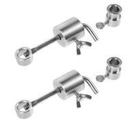 PACKOVE Ensemble De 2 Bloc de Limitation pour Barbecue en Acier Inoxydable Argenté, Installation Facile, Corrige la Répartition Inégale du Poids pour Broche à Rôtir en Extérieur
