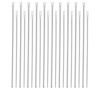 PACKOVE Ensemble de 20 Aiguilles Droites en Acier Inoxydable pour Implantation de Cheveux de Poupée, Aiguilles Longues de 0,6 Mm et 0,8 Mm, Outil DIY de Couture pour Fibres Synthétiques
