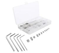 PACKOVE Ensemble de 245 Vis sans Tête Allen en Acier Inoxydable 304, Kit Complet avec 5 Clés Hexagonales, Assortiment pour Poignées de Porte et Petites Réparations, Résistance