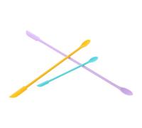 PACKOVE Ensemble de 3 Mini Spatules en Silicone Flexibles pour Pâtisserie et Fond de Teint, Grattoirs Créatifs Résistants la Corrosion, Cuisson