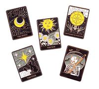 PACKOVE Ensemble de 5 Broches Émail Tarot Accessoires de Mode Broches Décoratives pour Vêtements et Écharpes Unisexe Élégantes et