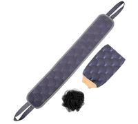 PACKOVE Ensemble de Gommages Dos 3 Pièces Serviettes Exfoliantes Brosse à Dos et Boule de Bain Moussante Outils de Bain Confortables et Pratiques