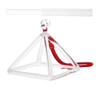 PACKOVE Ensemble de Pyramide Chantante en Cristal de Quartz 4 Pouces avec Maillet, Outil de Thérapie Sonore pour Contemplation et Yoga, Enrichit les Couches Sonores