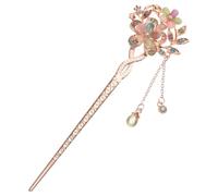 PACKOVE Épingle à Cheveux Design Pompon en Alliage Vintage Double Fleur pour Coiffure Diy Accessoire pour Fêtes et Célébrations
