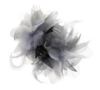 PACKOVE Épingle à Cheveux Fleur Plume Accessoires De Cheveux D'invité De Mariage Floral Pince à Cheveux Grand Fantaisie Accessoires De Cheveux Pour Femmes Bijoux De Cheveux Métal Gris