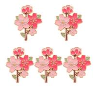PACKOVE Épingle Fleur de Cerisier en Alliage Rose, Accessoire Polyvalent Élégant pour Femmes, pour Événements Spéciaux et Occasions Printanières, Lot de 25 Pièces