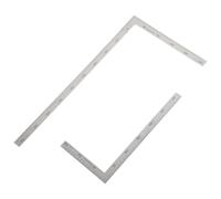 PACKOVE Équerre Métallique en Acier Inoxydable 2 Pcs, Règle en L Multipurpose pour Dessin et Ingénierie, Design Simple et Résistant la Déformation