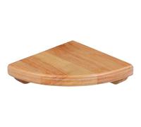 PACKOVE Étagère d'angle Flottante en Bois Chêne 15 CM Rayon, Tablette Murale Arrondie Matériel de Fixation, Support Décoratif pour Entrée ou Salon