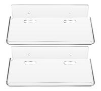 PACKOVE Étagères Flottantes Lot de 2 en Acrylique Style Moderne et Simple sans Perçage Solution de Rangement Polyvalente et Solide pour Salon Cuisine